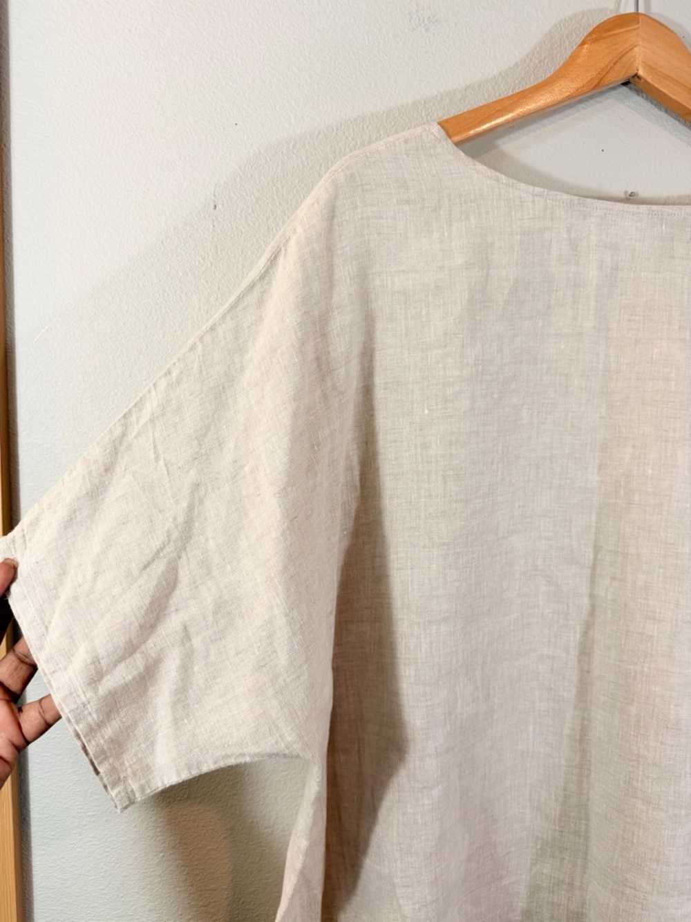 Planet by Lauren G Linen Tunic ONE SIZE Oversized Boxy Minimalist Lagenlook - Picture 10 of 11